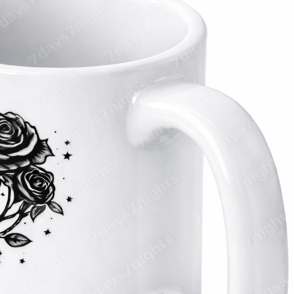 Premium ceramic mug handle close-up